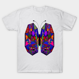 Geometric Butterfly Tangle with Transparent Background T-Shirt